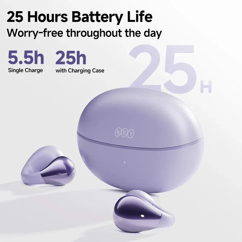 QCY Crossky C30 Open-Ear Clip Earbuds ,25 Hours of Playtime - Image 24