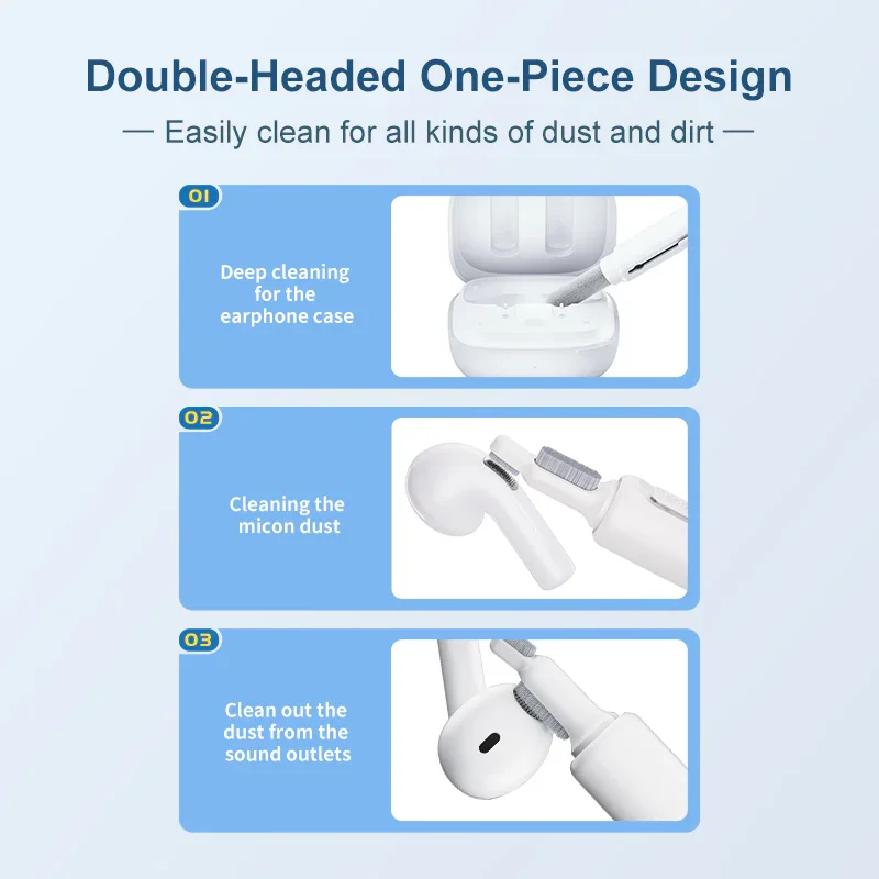 Earbuds Cleaning Pen Retractable Dual Tip - Image 3